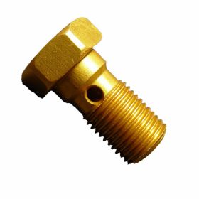 M10X1 Bremsleitungsbolzen goldene Einzelbanjo