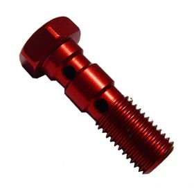 M10X1.25 Rote Doppelte Banjo-Bremsleitungs-Schraube