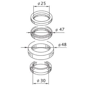 BUZZETTI 6104 Lenkungslager-Kit für Yamaha