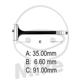 Soupape d'admission JMP 68011050 pour Honda
