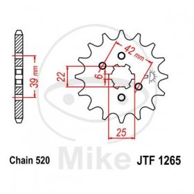 FRONT SPROCKET 16 TOOTH PITCH 520 726.02.89