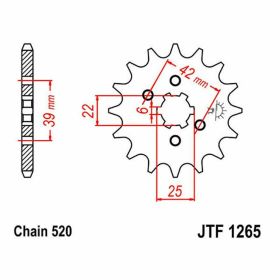 MATTHIES Kettenrad Schritt 520 16 Zähne JTF1265.16