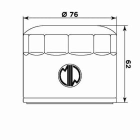 Filtro olio Meiwa B9004