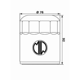 Filtro olio Meiwa BU10002