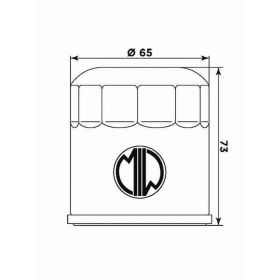 Filtro olio MEIWA BU10003 per BUELL