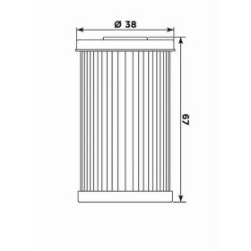 Filtro olio MEIWA DA16003 per DAELIM