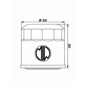 Filtro olio Meiwa H1007
