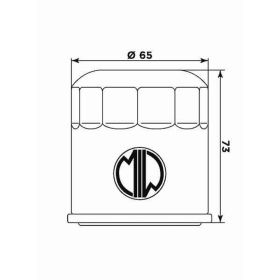Filtro olio Meiwa H1013