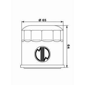 Filtro olio Meiwa H1015