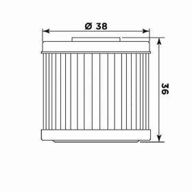 Filtro olio Meiwa H1016