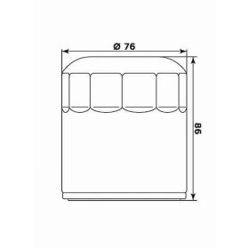 Filtro olio MEIWA HD17001 per HARLEY DAVIDSON