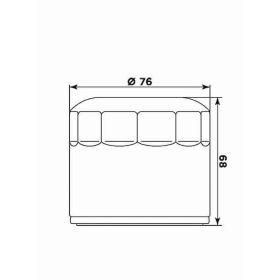 MEIWA HD17002 Ölfilter für HARLEY DAVIDSON