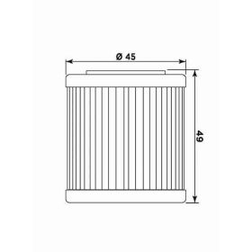 Filtro olio Meiwa HU18002