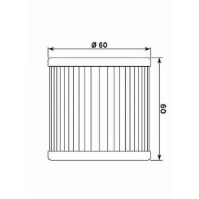 Filtro olio MEIWA HY19001 per HYOSUNG