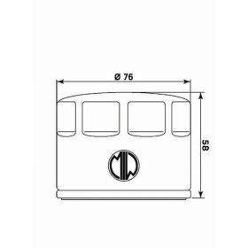 Filtro olio Meiwa P5006