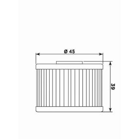 Filtro olio MEIWA P5009 per APRILIA MXV 450