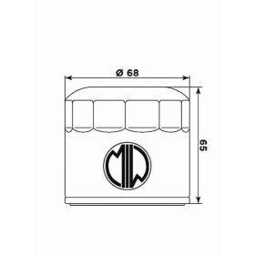Filtro olio Meiwa T23001
