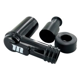 Pipetta Candela Nero Motoforce in Plastica Connettore 90°