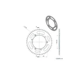 Corona Acciaio MOTOFORCE 48 Denti Passo 420 Rieju MRT