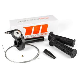 Comando Gas Rapido Motoforce Racing Nero d. 22 incluso Manopole e Filo