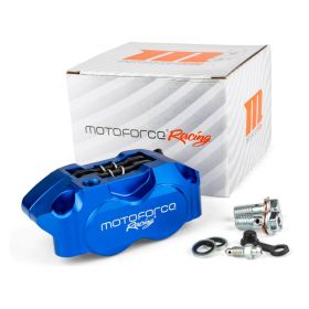 Front and Rear Radial Brake Caliper with 4 Pistons Motoforce Racing Blue