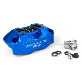 Front and Rear Radial Brake Caliper with 4 Pistons Motoforce Racing Blue