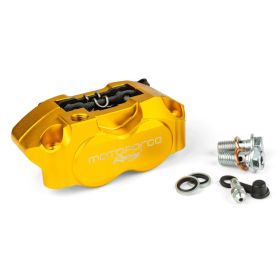 Front and rear radial brake caliper with 4 pistons Motoforce Racing Gold
