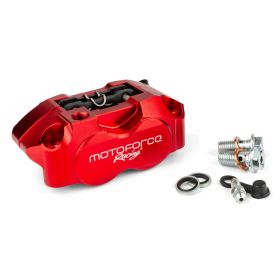 Front and Rear Radial Brake Caliper with 4 Pistons Motoforce Racing Red