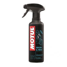 Nettoyant en spray pour le nettoyage des motos Motul E1 Wash & Wax de 400 ml