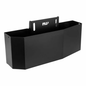 MRP große Topcase aus schwarzem Stahl 410x127x156 mm mit Ersatzrad