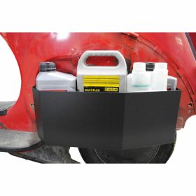 MRP große Topcase aus schwarzem Stahl 410x127x156 mm mit Ersatzrad