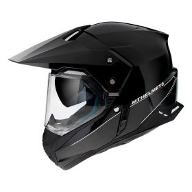 Casco Enduro MT Helmets Synchrony Duosport SV Solid A1 Nero Lucido