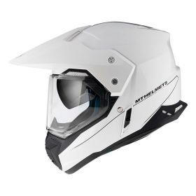 Casque Enduro MT Helmets Synchrony Duosport SV Solid A0 Blanc Brillant