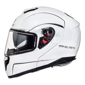 Modular Helmet MT Helmets Atom SV Solid A0 White Gloss