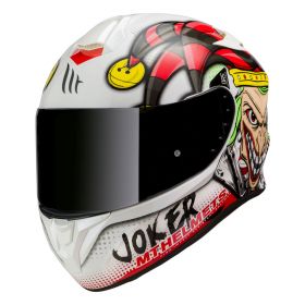 Full Face Helmet MT Helmets Targo Joker A0 White Gloss