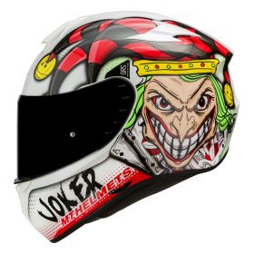 Full Face Helmet MT Helmets Targo Joker A0 White Gloss
