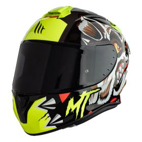 Full Face Helmet MT Helmets Targo Crazydog G3 Yellow Gloss