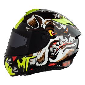 Casco Integrale MT Helmets Targo Crazydog G3 Giallo Lucido