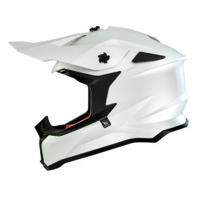Motocross-Helm MT Helmets Falcon Solid A0 Weiß Glänzend