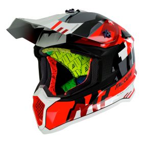 Casque de Motocross MT Helmets Falcon Arya A5 Rouge Gris Brillant
