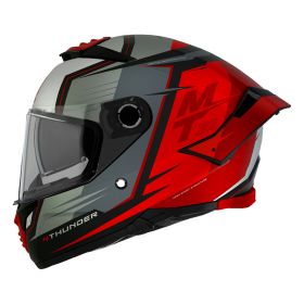 Integralhelm MT Helmets Thunder 4 SV Pental B5 Schwarz Grau Rot Matt