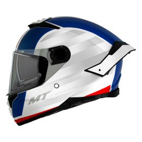 Integralhelm MT Helmets Thunder 4 SV Threads C7 Weiß Blau Rot Glänzend