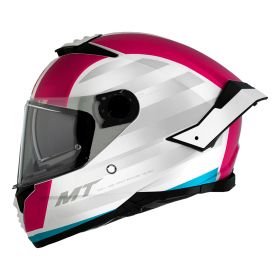 Full Face Helmet MT Helmets Thunder 4 SV Threads C8 White Purple Gloss