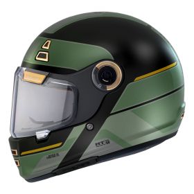Casco Integrale MT Helmets Jarama 68th C1 Verde Grigio Nero Lucido