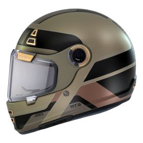 Casco Integrale MT Helmets Jarama 68th C9 Marrone Nero Opaco
