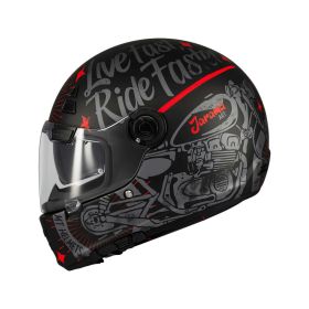 MT HELMETS JARAMA SV ART E5 Matt Schwarz/Rot Vollvisierhelm
