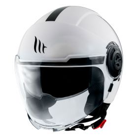 Casco Jet MT Helmets Viale SV S Solid A0 Bianco Lucido