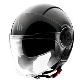 Jet Helmet MT Helmets Viale SV S Solid A1 Black Gloss