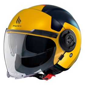 Jet Helm MT Helmets Viale SV S Beta D3 Gelb Blau Matt