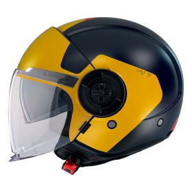 Casque Jet MT Helmets Viale SV S Beta D3 Jaune Bleu Mat